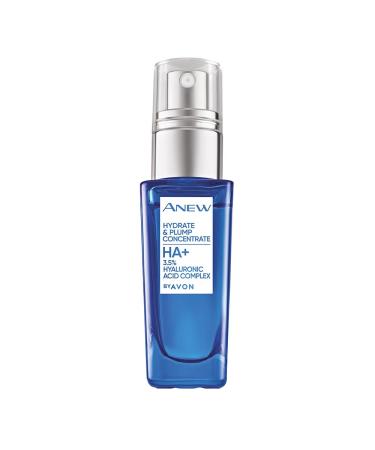 Avon Anew Hydrate & Plump Concentrate 30ml Contains 3.5% Hyaluronic Acid Complex Deeply Hydrates and Locks in Moisture For Plump Looking Skin Cruelty Free 30ml (Serum)