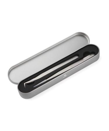 Fnyes Eyelash Tweezers Set - 2 Pieces Straight & Curved Professional Tools for 3D 5D Individual Mink Eyelash Extensions - Buy Online on GoSupps.com