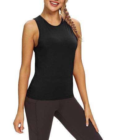 Mippo Open Back Yoga Tank Top for Women - Black, Large | Athletic Workout Clothes - Buy Online on GoSupps.com