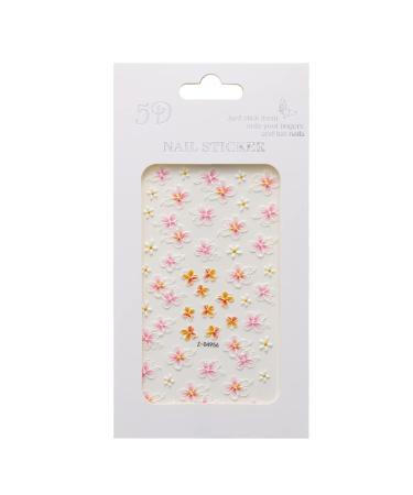 Nail Art Charms Manicure Summer 5D Colorful Flowers Nail Sticker Embossed(FDW-05)