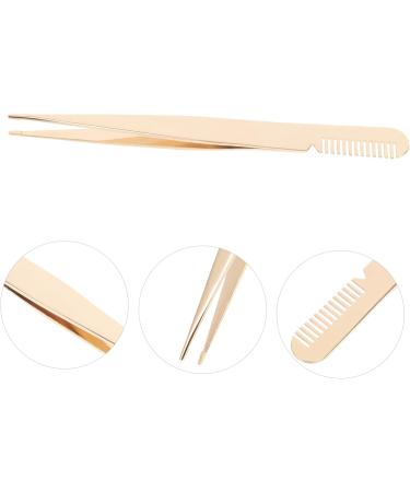 Mikinona Eyelash Tweezers Eyebrow Pick Tweezers Metal Lash Clamp Tweezers Eyebrow Tweezers Lash Applicator Tool Eye Lash Tweezers for Women Tweezers for Men Lash Tweezers with Comb - Buy Online on GoSupps.com