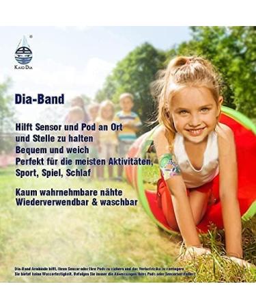 Kids' Dia Band - Comfortable Glucose Sensor Protection Bracelet for Freestyle Libre Medtronic Dexcom Omnipod | Reusable & Adjustable (Junior 20-22 cm) - Buy Online on GoSupps.com