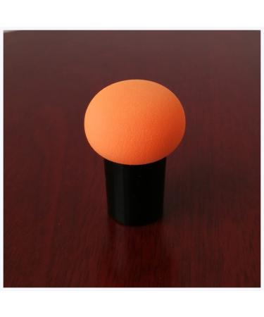 Makeup Sponge Non-latex Makeup Sponge Mushroom Head Powder Liquid Foundation Puff Dry & Wet Multi- function Cosmetic Tool Tamp Storage Box Makeup Sponge Holder(Orange no cap)