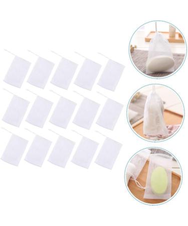Mikinona 100 Pcs Soap Foam Net Body Bar Soap Exfoliating Soap Pouch Loofah Soap White or - Buy Online on GoSupps.com