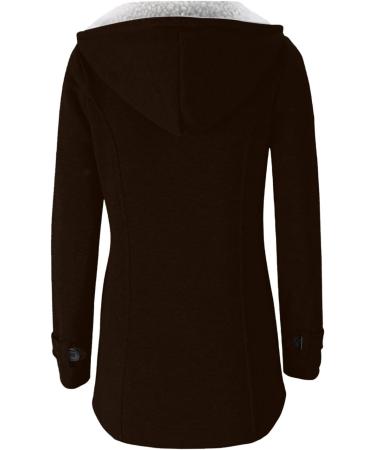 oelaio Womens Winter Coats Warm Sherpa Lined Parkas Jacket Thickened Outerwear with Fur Hood Plus Size Hooded Outerwear Coffee#17 Small - Buy Online on GoSupps.com