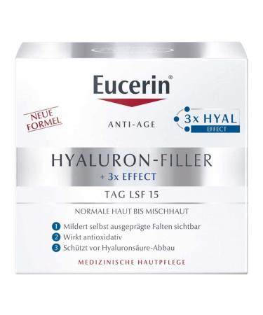 Eucerin Anti-Age Hyaluron-Filler Day Cream for Normal & Combination Skin - 50 ml | Hydration & Wrinkle Reduction - Buy Online on GoSupps.com