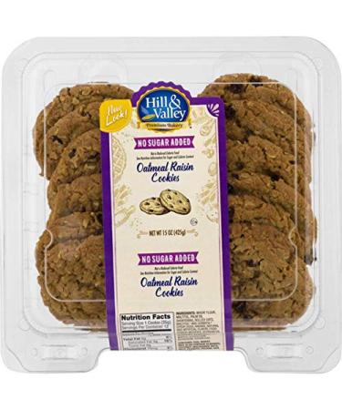 Hill & Valley No Sugar Added Oatmeal Raisin Cookies - 15oz - 2-Pack - Buy Online on GoSupps.com