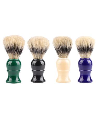 Back razor men 4pcs handle bristle shave brush ultra-soft bristle razor brush silver spitz roof bristle razor brush for M Nner shaving brush roof hair razor brush set