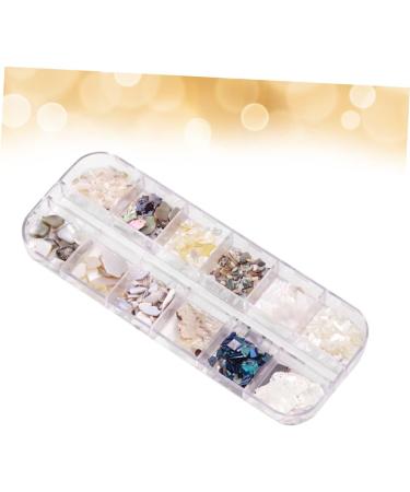 FRCOLOR Storage Box sequin outfit kit de manicura sequin suit nail nail decoration nail Jewelry kit nail nail Accessories manicure semicircle shell Storage Boxes - Buy Online on GoSupps.com