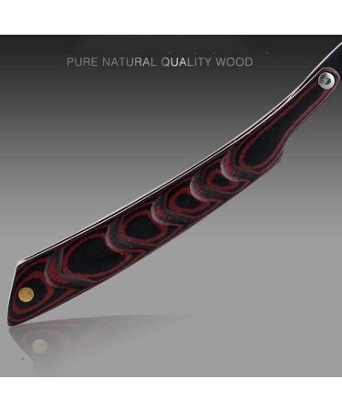 Premium Foldable Wooden Handle Hairdresser Razor | Stainless Steel Blade | Men's Hair Cutting Tool - Buy Online on GoSupps.com