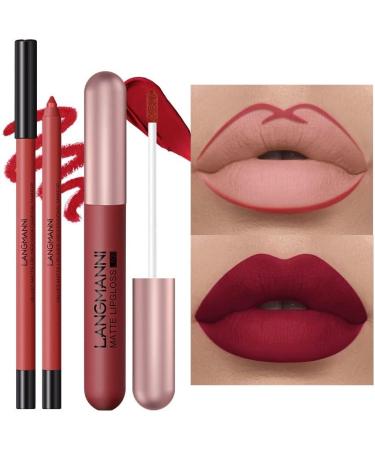  Beliky Girl 12 sets of lip pencils and lip makeup 6 sets of matte lipstick and 6 sets of long-lasting waterproof and high-quality lip makeup. - Buy Online on GoSupps.com