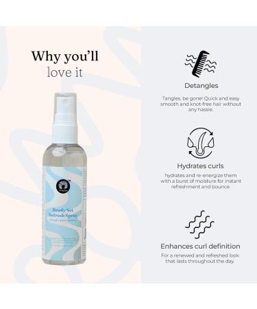 Sheltr Ready Set Refresh Spray | For Wavy Curly Low-Density Fine Hair | Silicone Free & Alcohol Free | Hydration Hair Spray with Aloe Vera | Anti Frizz Curly Hair Detangling Spray | 100ml - Buy Online on GoSupps.com