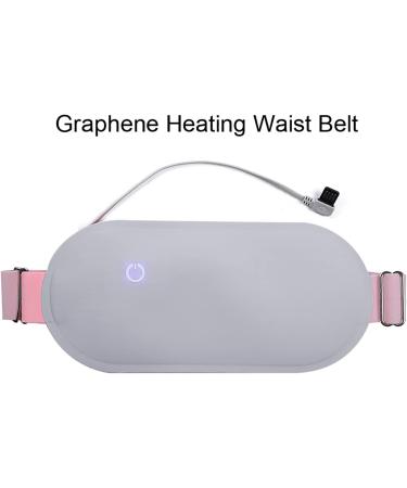 Electrically Heated Waist Belt | Graphene Infrared Heating | 3 Temperature Levels | Abdominal & Uterine Relief | Skin-Friendly Fabric (Gray) - Buy Online on GoSupps.com