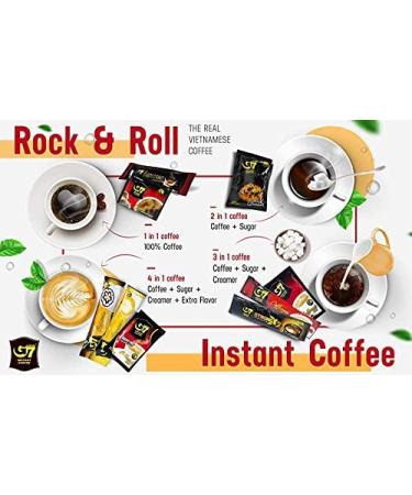 Trung Nguyen G7 3-in-1 Instant Coffee - 100 Single Serve Packets | Roasted Ground Coffee Blend with Creamer and Sugar | 16g Stick | Compatible with Various Brewing Methods | Original Flavor | 100 Count - Buy Online on GoSupps.com