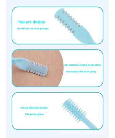2-in-1 Nose Hair Scissors & Trimmer - 2024 Double-Sided Nose Hair Removal Tool for Men & Women - 360 Rotating Design with Ear Clips - Cream (3 Sticks - Buy Online on GoSupps.com
