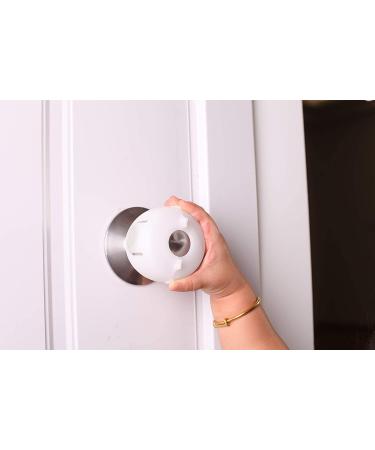 QT BABY Universal Fit Door Knob Covers - Childproofing Safety Cover for Kids - Upgraded Design, Easy Grip, White, Round Shape - Pack of 8 - Buy Online on GoSupps.com