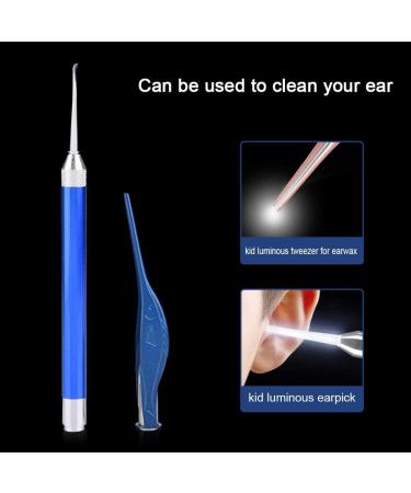Ear Wax Tweezers Wax Removal Stainless Steel Luminous Tweezers Durable Selection of Ears for Baby Child Ear Cleaning Set (Blue) - Buy Online on GoSupps.com