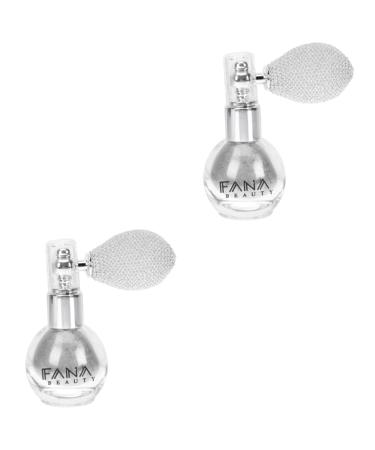FRCOLOR 2 Pcs Spray Glitter Sparkle Powder Face High Gloss Spray Perfume Bottle Spray Loose Powder Spray Glitter Body Powder Gloss Powder Spray Vintage Sprayer Plastic Old Fashioned White silver whitex2pcs 7x5.5cmx2pcs