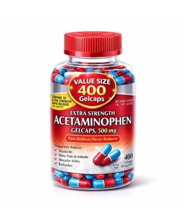 Acetaminophen 500mg Extra Strength Rapid Release 400 Gelcaps 1