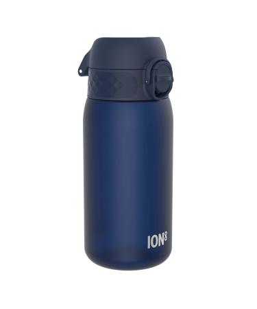 Ion8 Kids Water Bottle 350 ml/12 oz Leak Proof Easy to Open Secure Lock Dishwasher Safe BPA Free Carry Handle Hygienic Flip Cover Easy Clean Odour Free Carbon Neutral Navy 350ml OneTouch 2.0