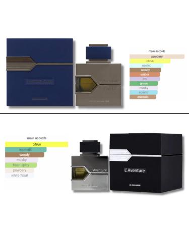 Al Haramain L'Aventure & L'Aventure Knight Eau de Parfum For Men 3.4 Ounce (Pack of 2) 3.4 Fl Oz (Pack of 2) - Buy Online on GoSupps.com