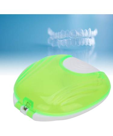 Retainer Case Portable Orthodon tic Press-to-Open Retainer Case Adult Waterproof Denture Box Storage Container for Denture Braces Mouth Guard (Green) - Buy Online on GoSupps.com