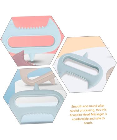 Beaupretty Acupuncture Massage Device & Paddle Hair Comb Tool - Manual Head & Neck Massager Silicone Spa Pebbles 11.8x8.5x2.2cm Blue - Enhance Relaxation & Hairdressing - Buy Online on GoSupps.com