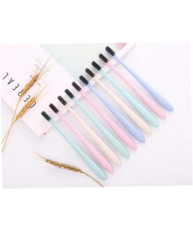 Gleavi 10-Pack Charcoal Toothbrushes | Eco-Friendly Compostable & Soft for the Whole Family | Natural Oral Care Solution - Buy Online on GoSupps.com