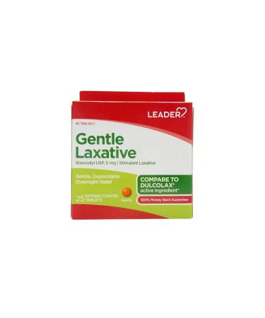 LEADER Laxative Relief Overnight Gentle Tablets 25 ct