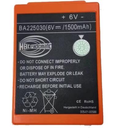 6 Pack 6V HBC Radiomatic BA225030 Ni-Mh Battery - 1500mAh for HBC Crane Remote Control Pump Truck - International Shipping Available - Buy Online on GoSupps.com