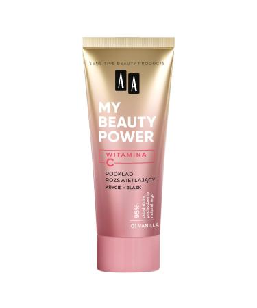 AA AA MY BEAUTY POWER ILLUMINATING FOUNDATION WITH VITAMIN C NATURAL GLOW 01 VANILLA 30ML 30 ML