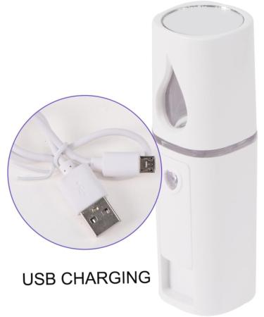 FOMIYES 1pc Portable Facial Portable Humidifiers Mini Face Spray Instruments Sprayer Steamboat Charge 10.5*3cm White - Buy Online on GoSupps.com