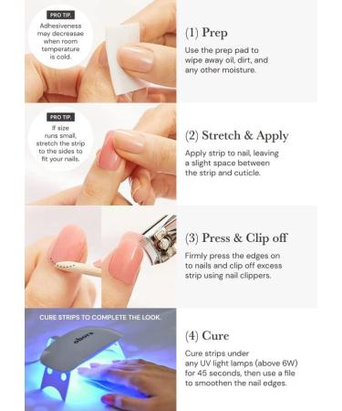 ohora Semi Cured Gel Nail Strips (N Afterglow) - Works with Any Nail Lamps Salon-Quality Long Lasting Easy to Apply & Remove - Includes 2 Prep Pads Nail File & Wooden Stick - Buy Online on GoSupps.com
