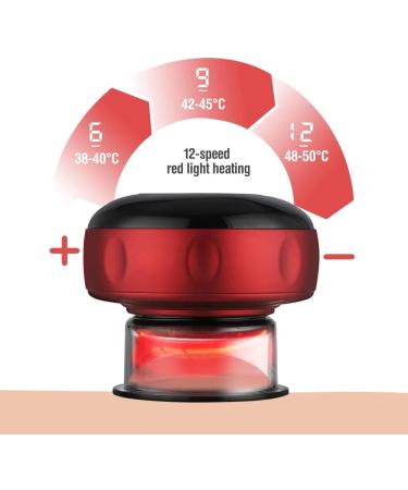Rechargeable Electric Cupping Device - 12 Gear Intelligent Massage Therapy for Pain Relief | Gua Sha & Temperature Display - Buy Online on GoSupps.com
