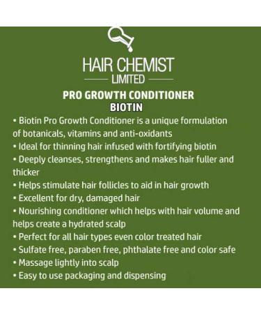 Hair Chemist Biotin Pro-Growth Conditioner 33.8 oz. - Promotes Hair Growth for Thin Hair - Buy Online on GoSupps.com