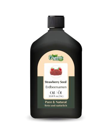 ORGANIC ZING Organic Strawberry Seed Oil (Fragaria Ananassa) | Pure and Natural Carrier Oil for Massage Skin Care Hair Care - 1000 ml