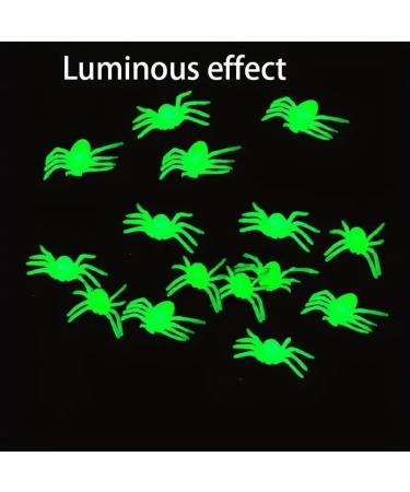 50pcs Halloween Glow-in-the-dark Fake Spiders - Festive Cupcake Toppers & DIY Prank Props! - Buy Online on GoSupps.com