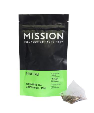 Perform Tea (10 Tea Bags) | Yerba Mate Tea with Lemongrass & Mint | Pyramid Tea Bags 10 Count (Pack of 1) - Buy Online on GoSupps.com