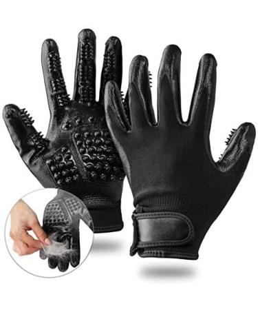 LetiStore 2X Cat Brush Grooming Gloves - Blue XL | Effective Pet Grooming for Cats Dogs and Horses | Remove Hair Easily - Buy Online on GoSupps.com