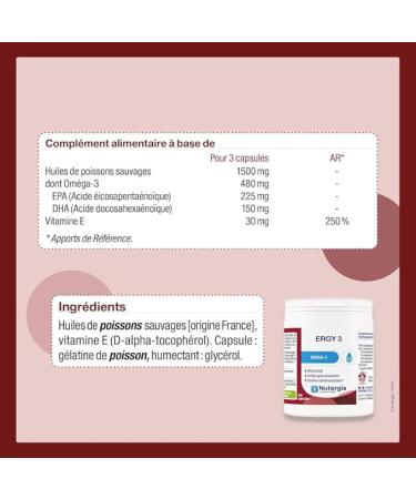 Nutergia - ERGY 3 60 CAPSULES NUTERGIA - Buy Online on GoSupps.com