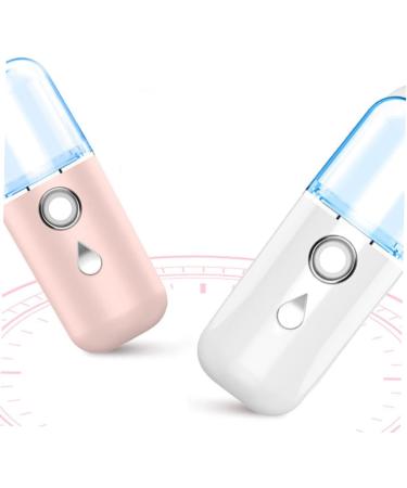 Healeved 2pcs Nano Water Replenishing Instrument Handy Face Sprayer Mini Face Steamer Hydrator White Plastic - Buy Online on GoSupps.com