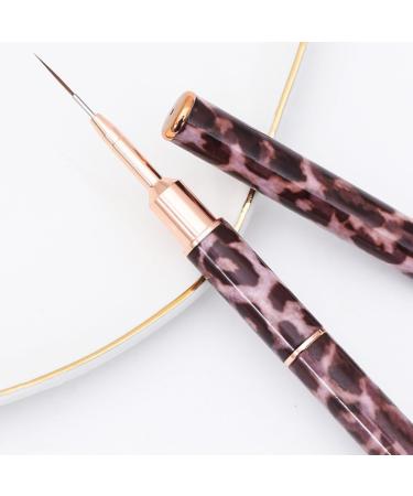 minkissy Nail Polish Acrylic Nail Art Brush Nail Art Liner Pen Double-end Nail Liner Pen Nail Drawing Liner Brush Nail Liner Pen for Drawing Nail Art Pen Leopard Print Metal Line Pen - Buy Online on GoSupps.com