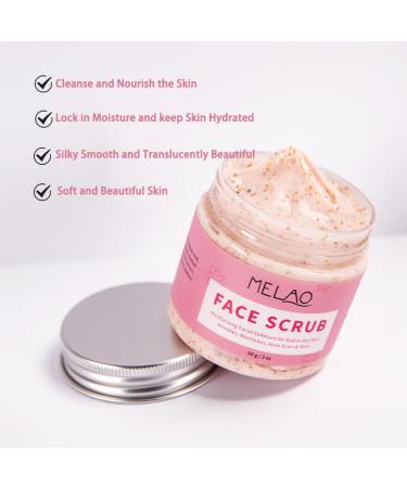 Natural Face Scrub with Shea Butter Jojoba Oil & Retinol - Gentle Exfoliation & Skin Renewal for Glowing Skin - Buy Online on GoSupps.com