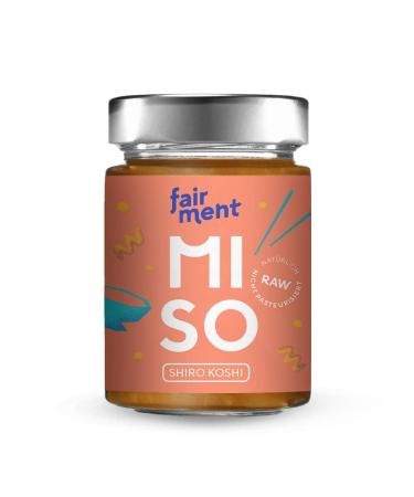 Fairment Organic Miso "Shiro Koshi" - Unpasteurized miso paste in a glass jar 200g (1 jar) authentically fermented according to a Japanese recipe