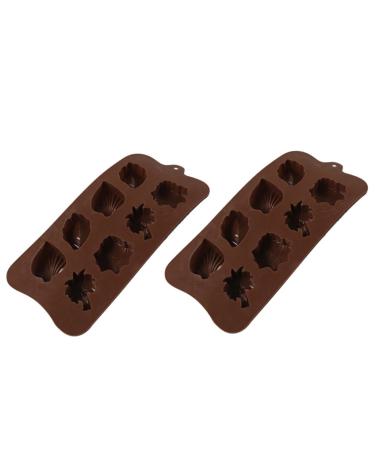 KICHOUSE 2 Pcs Mold De para Gelatinas Resin Moulds Xmas Fondant Holiday Cookie Reverse Mould Simple Leaves