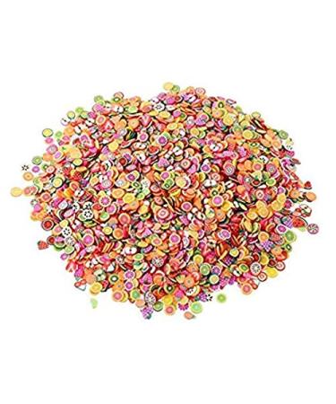 1000 Pieces Mixed Color Clay 3D Fruits Slices Nail Art Decorations for Craft Making Ornament Scrapbooking DIY Crafts