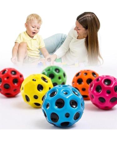 Buy Songyea 4-Piece Moon Ball Set | High Bounce Rubber Balls for Kids | Multicolored Space Balls | Perfect for Outdoor Play - 7 cm Flunkyball - Buy Online on GoSupps.com