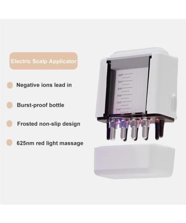 Rxuaw Electric Hair Oil Applicator Massage Comb Soft Scalp Head Fluid Brushes Therapy Head Massage Comb for Hair Care and Treatment White - Buy Online on GoSupps.com