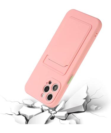 Buy Tivenfezk Nadoli Ultra Thin Silicone Case for iPhone 15 Pro - Shockproof Scratch-Resistant Wallet TPU Cover with Credit Card Holder - Pink - Buy Online on GoSupps.com
