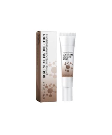 Glutathione 2% Face Cream with Niacinamide Vitamin C & Kojic Acid - 20g Brightening Cream for Dark Spots Pigmentation and Uneven Skin Tone Non-Greasy Formula for All Skin Types (1-PACK) 0.71 Ounce (Pack of 1)